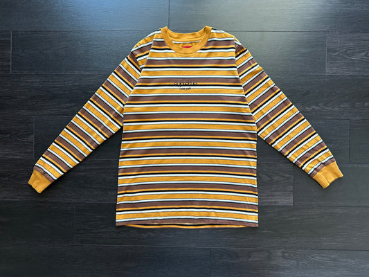 Supreme Classic Logo Long Sleeve Striped Shirt