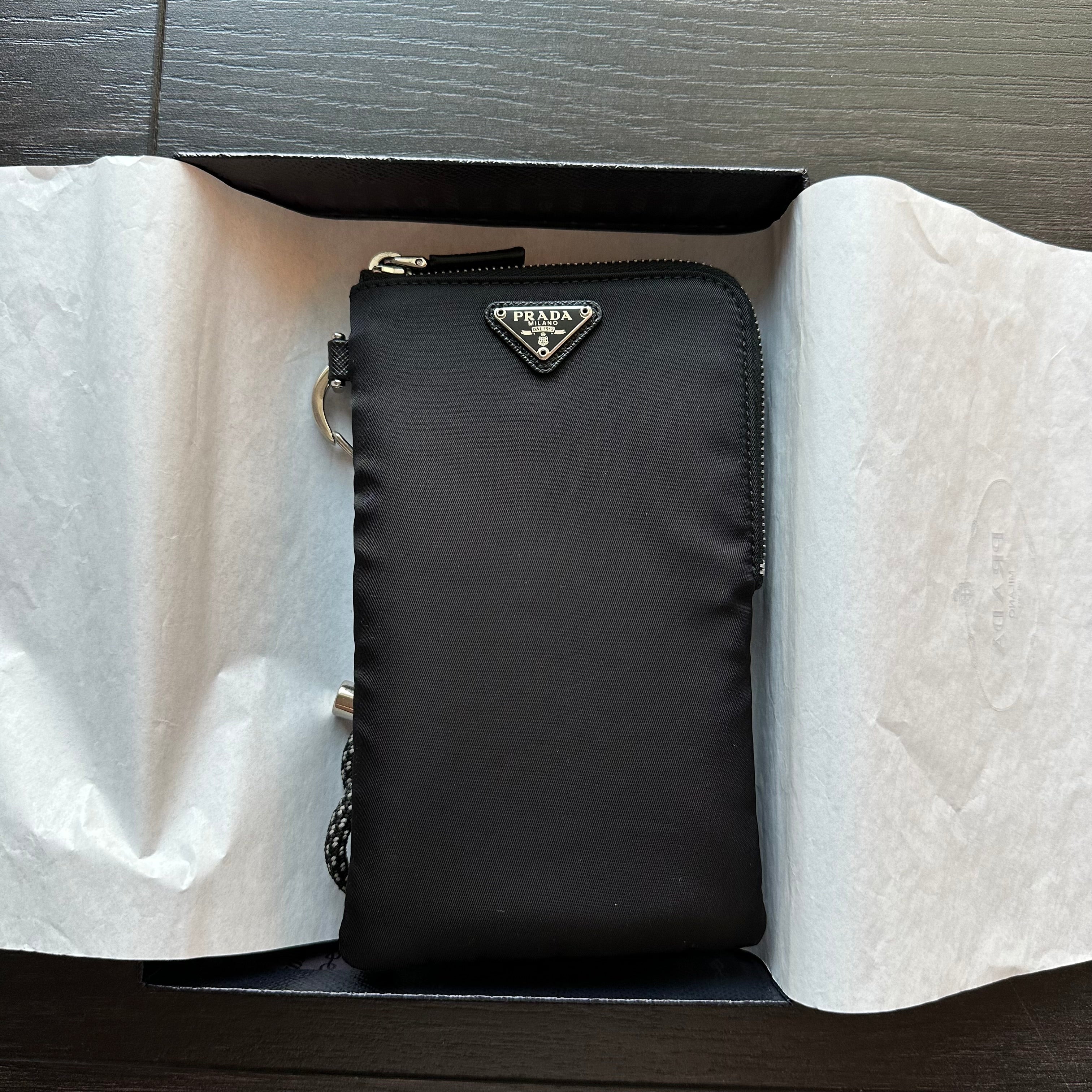 Prada nylon clearance card holder