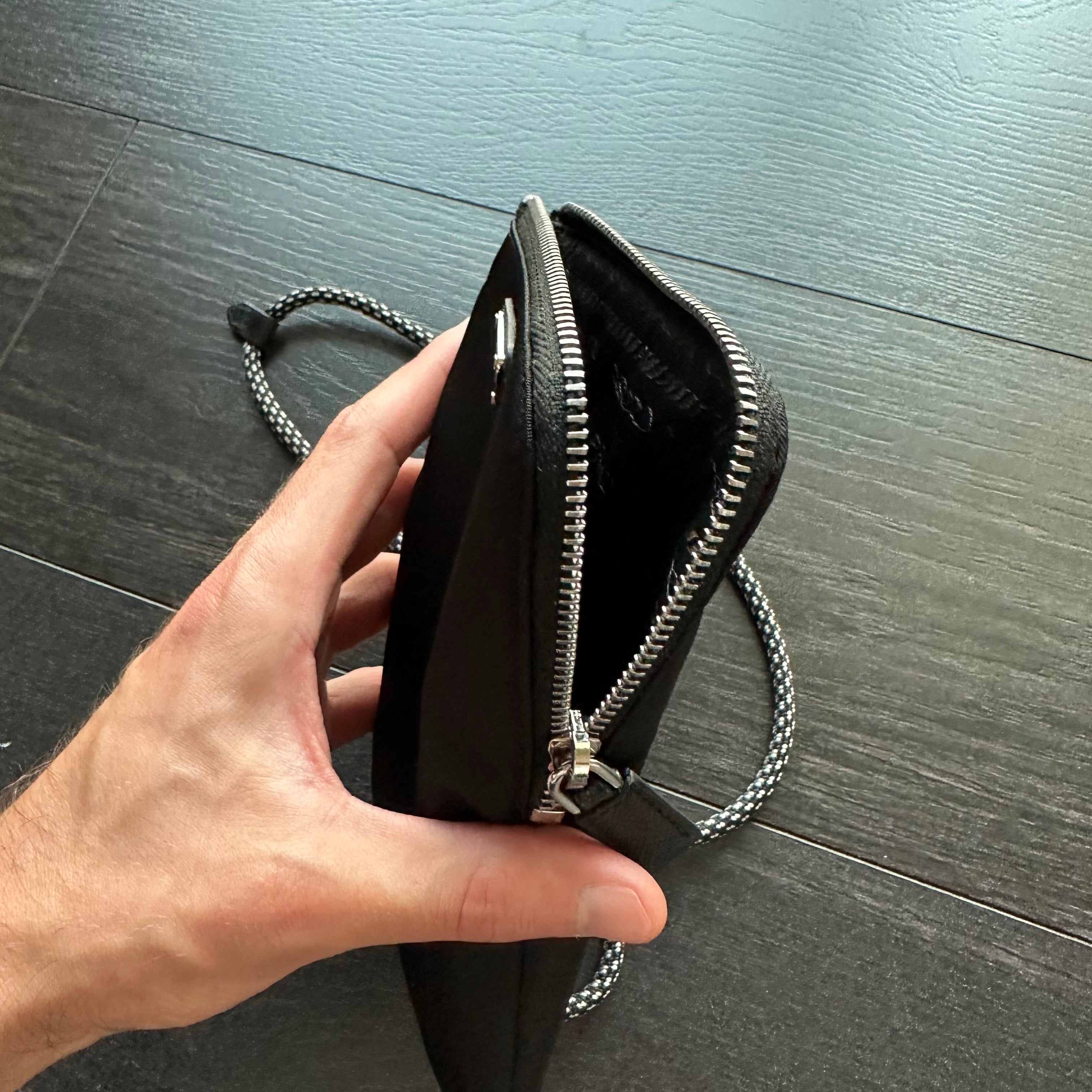 Prada card outlet holder with zip